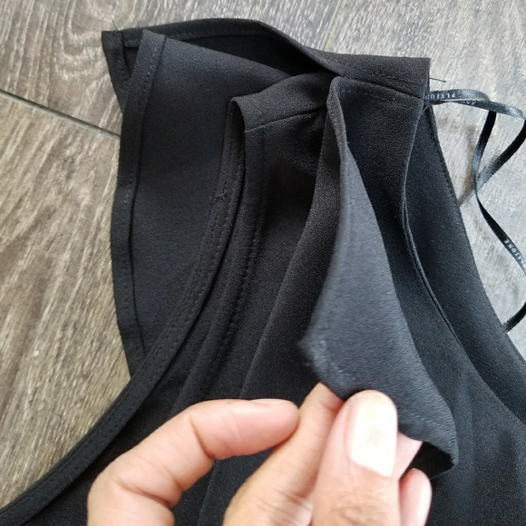 Pleione Black Ruffle One Shoulder Top - medium - Picture 3 of 7